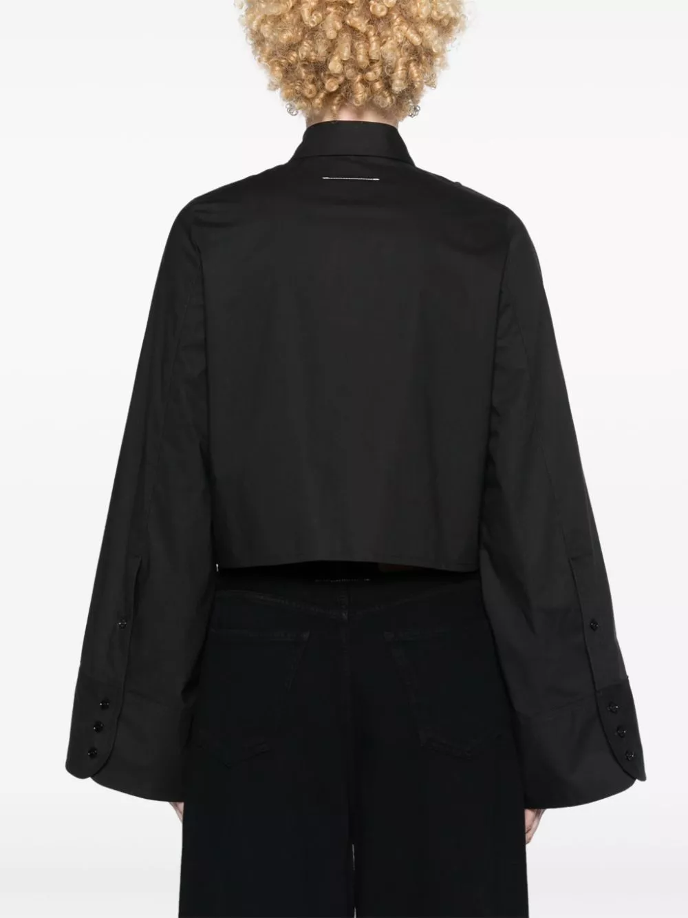 Affordable MM6 Maison Margiela extra-long sleeve cropped shirt Women 0125