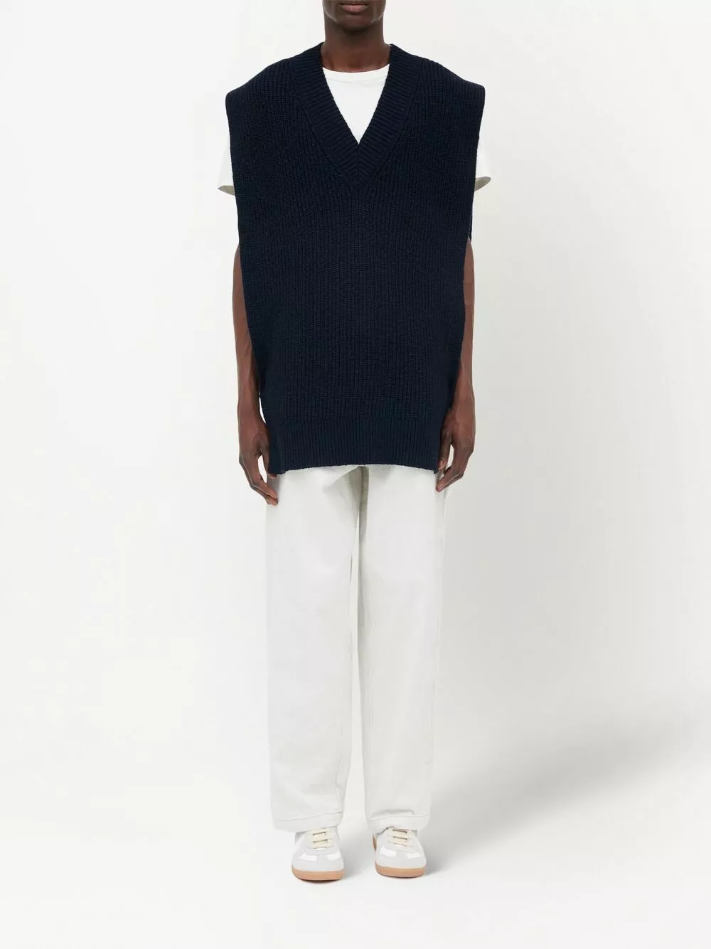 Affordable Maison Margiela V-neck knitted vest Men 0128