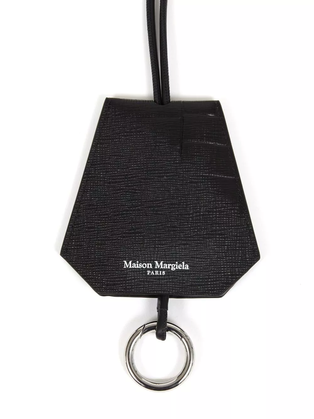 Cheap Maison Margiela logo-stamp leather keyring Men 0128