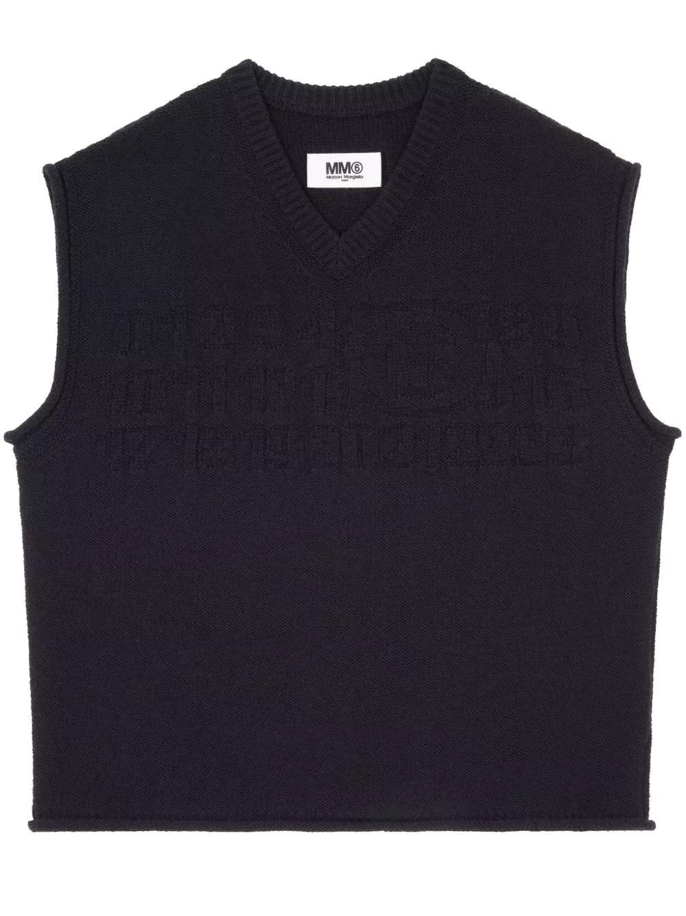 MM6 Maison Margiela numbers-motif V-neck vest Men 0113