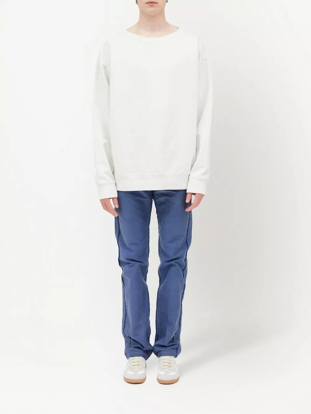 Affordable Maison Margiela Numeric logo-embroidered sweatshirt Men 0116