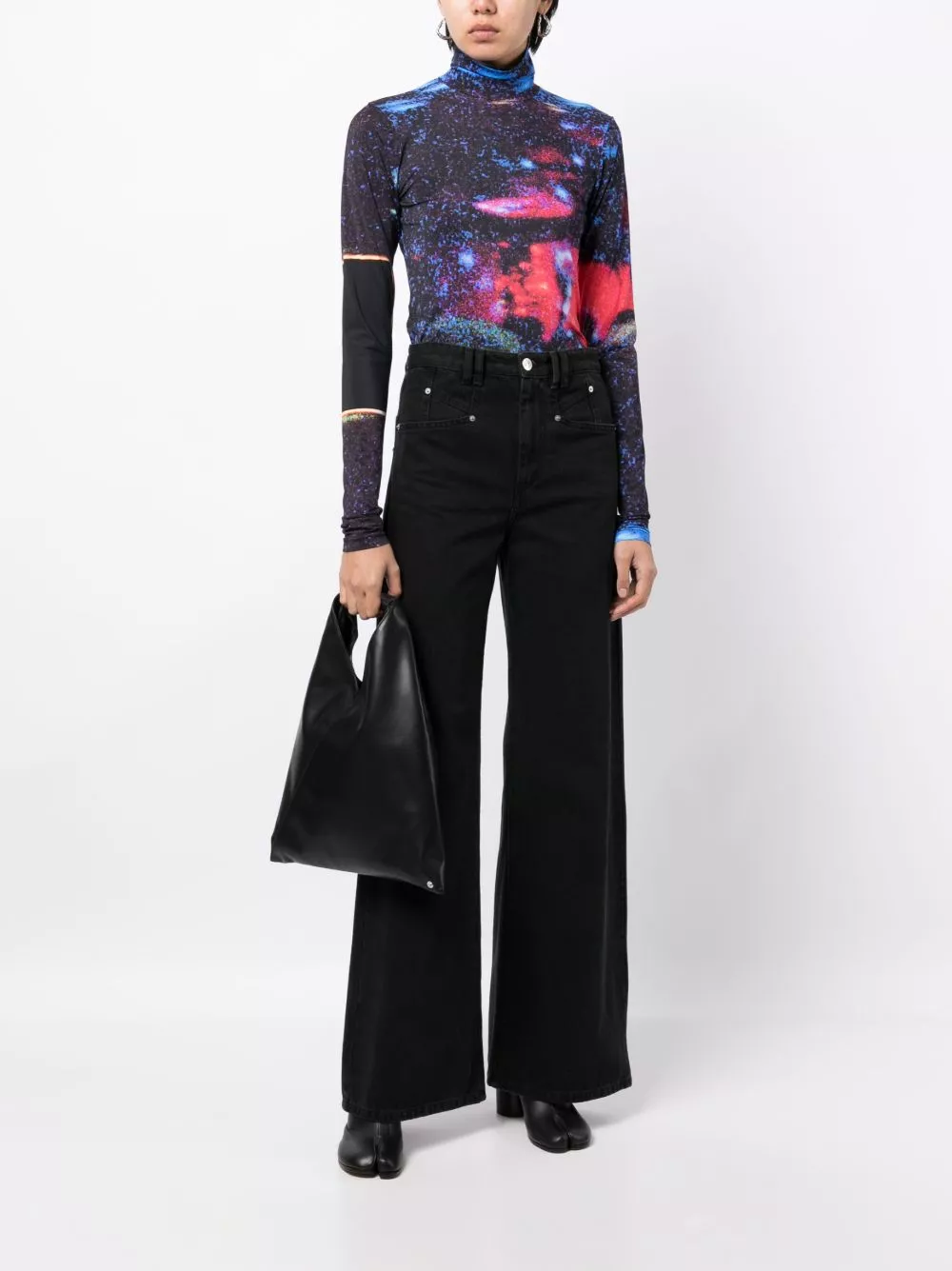 Cheap MM6 Maison Margiela space-print high-neck top Women 0120