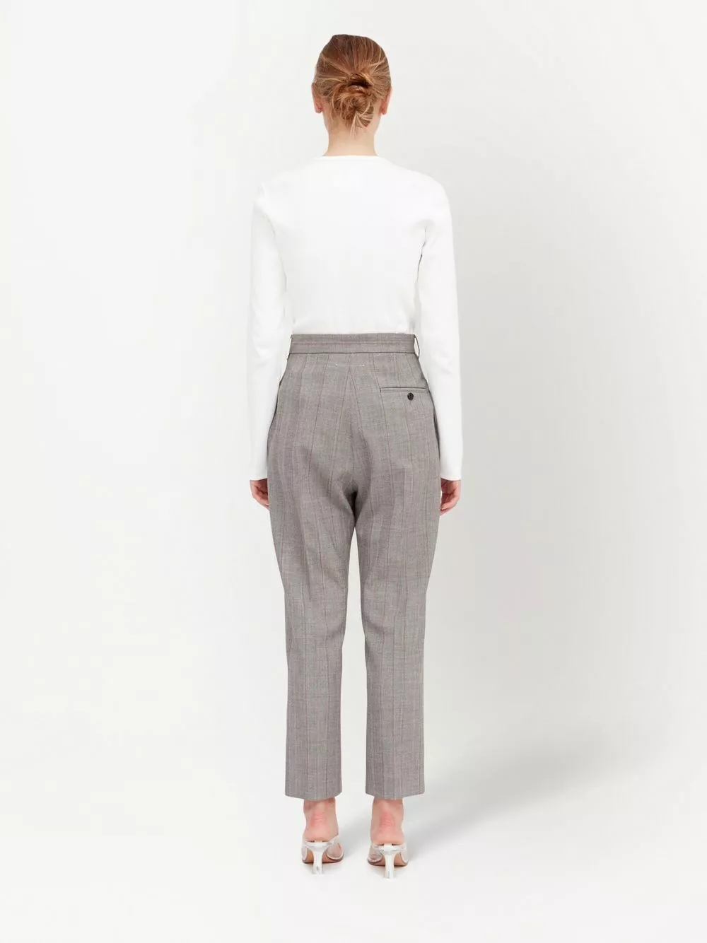 Cheap MM6 Maison Margiela pleated cropped trousers Women 0120