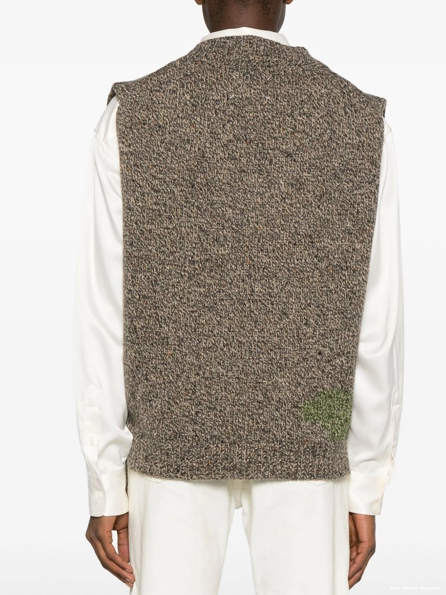 Affordable Men Margiela Maison wool-blend melange vest 0217