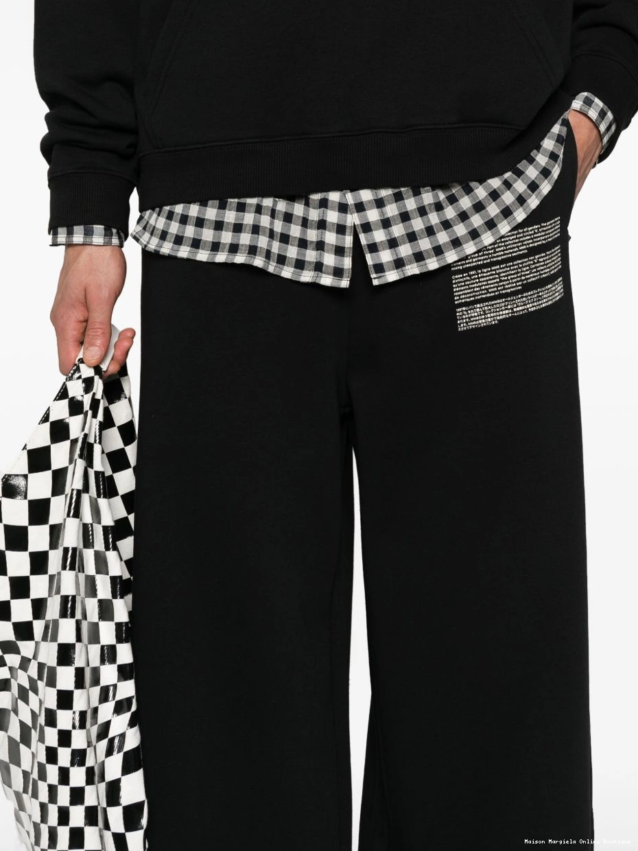 Affordable jersey MM6 wide-leg Men track pants Margiela Maison 0217