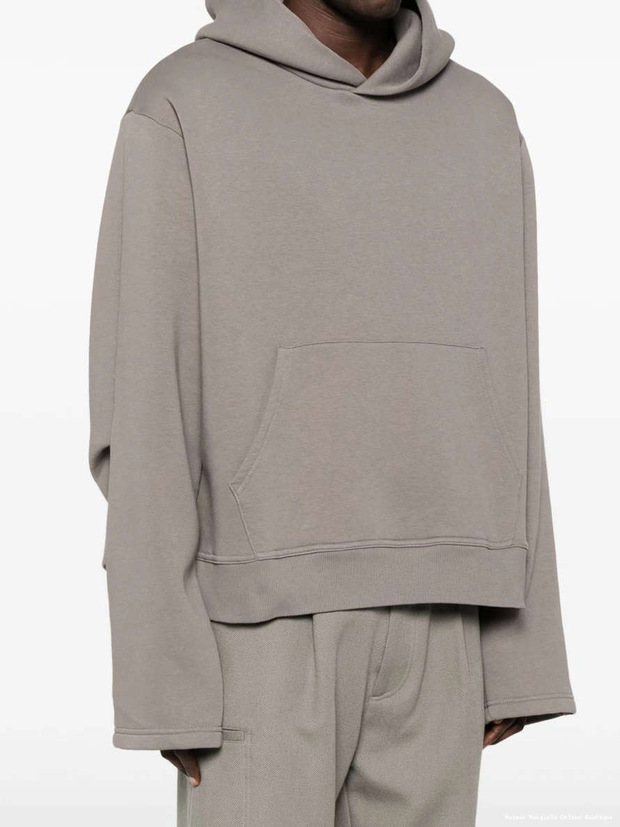 Affordable melange-effect MM6 Maison drop-shoulder Margiela hoodie Men 0213