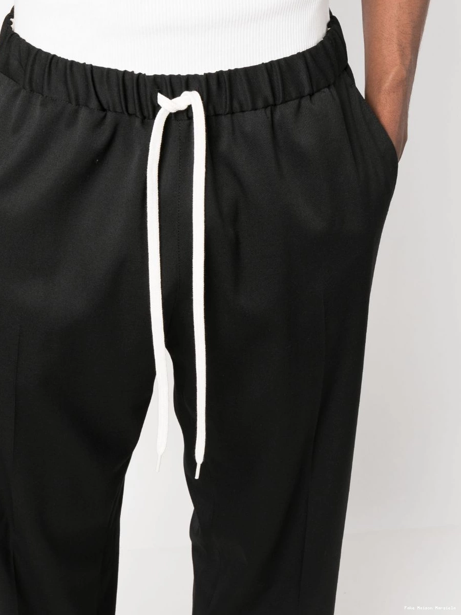 Affordable Maison drawstring-waistband drop-crotch Margiela MM6 Men trousers 0220