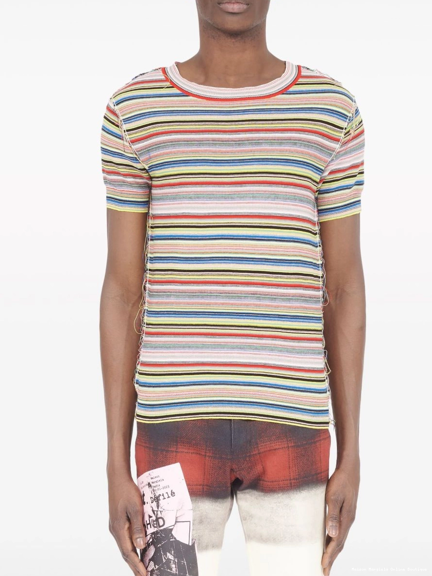 Cheap knitted striped Maison T-shirt Margiela Men 0211