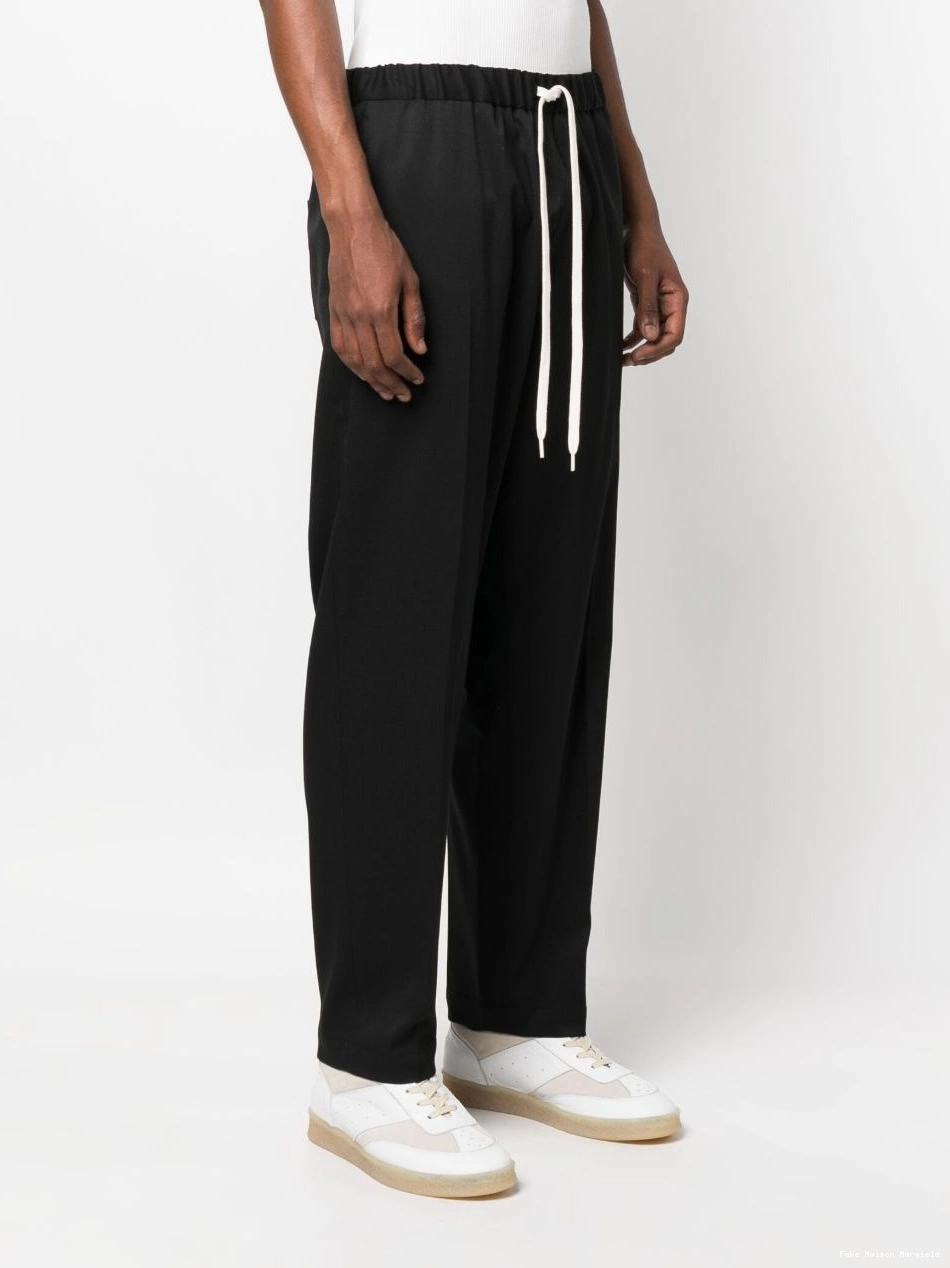 Affordable Maison drawstring-waistband drop-crotch Margiela MM6 Men trousers 0220