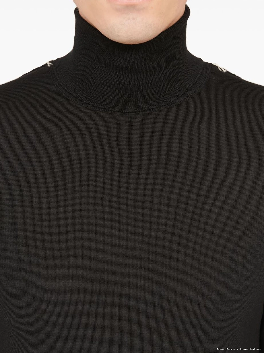 Affordable merino-wool Men Maison Margiela jumper neck roll 0216