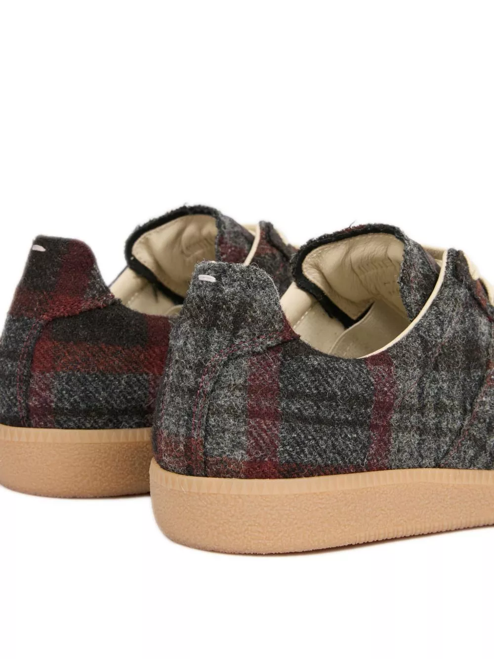 Affordable Maison Margiela Replica plaid wool sneakers Men 0201