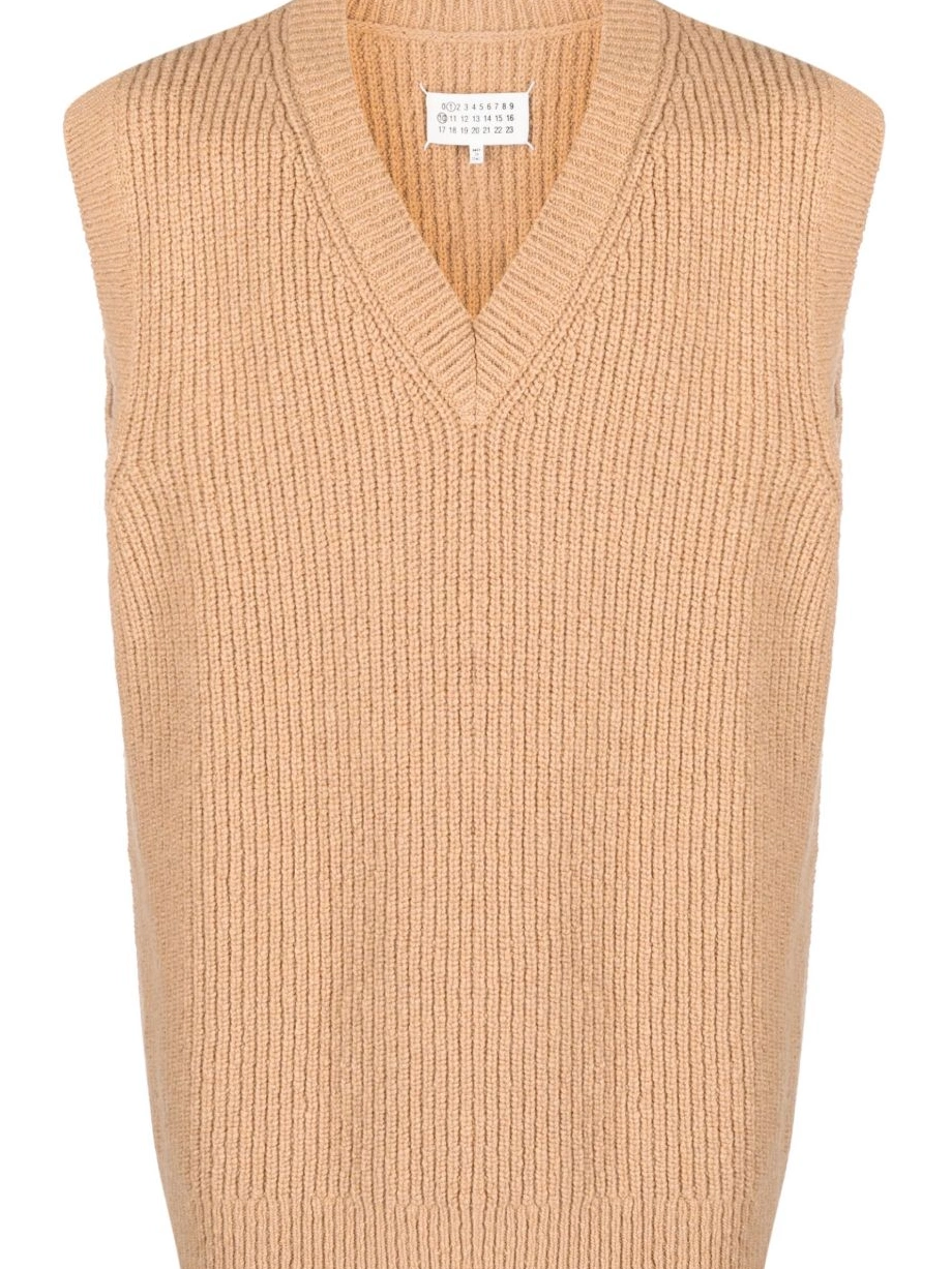 Affordable Margiela vest Men ribbed-knit V-neck Maison 0219