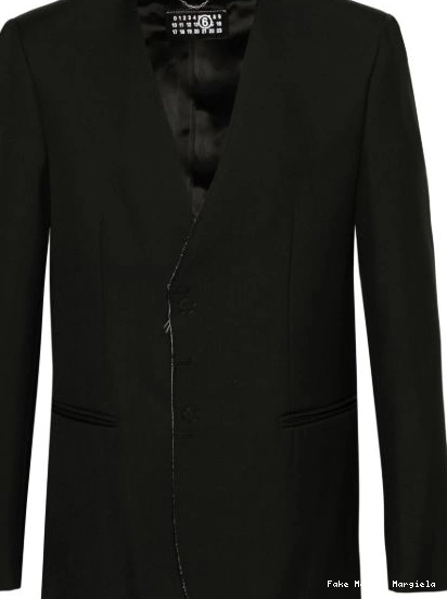 Cheap single-breast Margiela blazer collarless Maison MM6 Men 0219