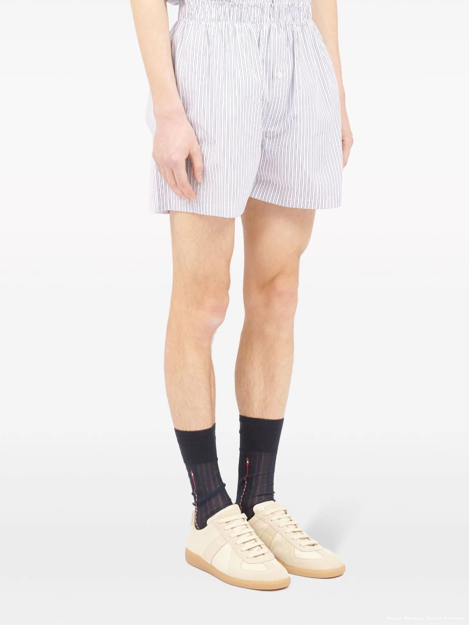 Cheap cotton striped Men Maison shorts Margiela 0210