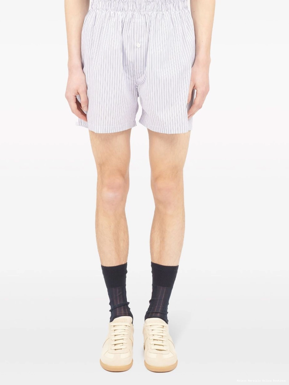 Cheap cotton striped Men Maison shorts Margiela 0210