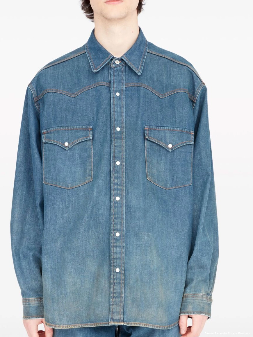 Affordable Americana Maison shirt Men denim Margiela 0213