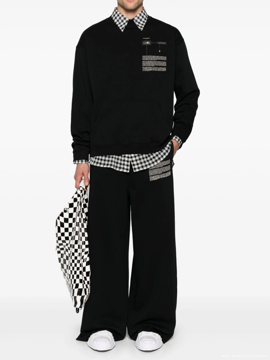 Affordable jersey MM6 wide-leg Men track pants Margiela Maison 0217