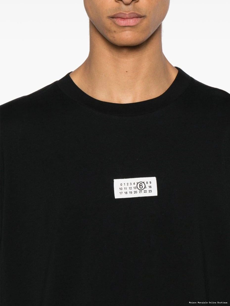 Cheap long-sleeve T-shirt Maison Margiela Men numbers-tag MM6 0213