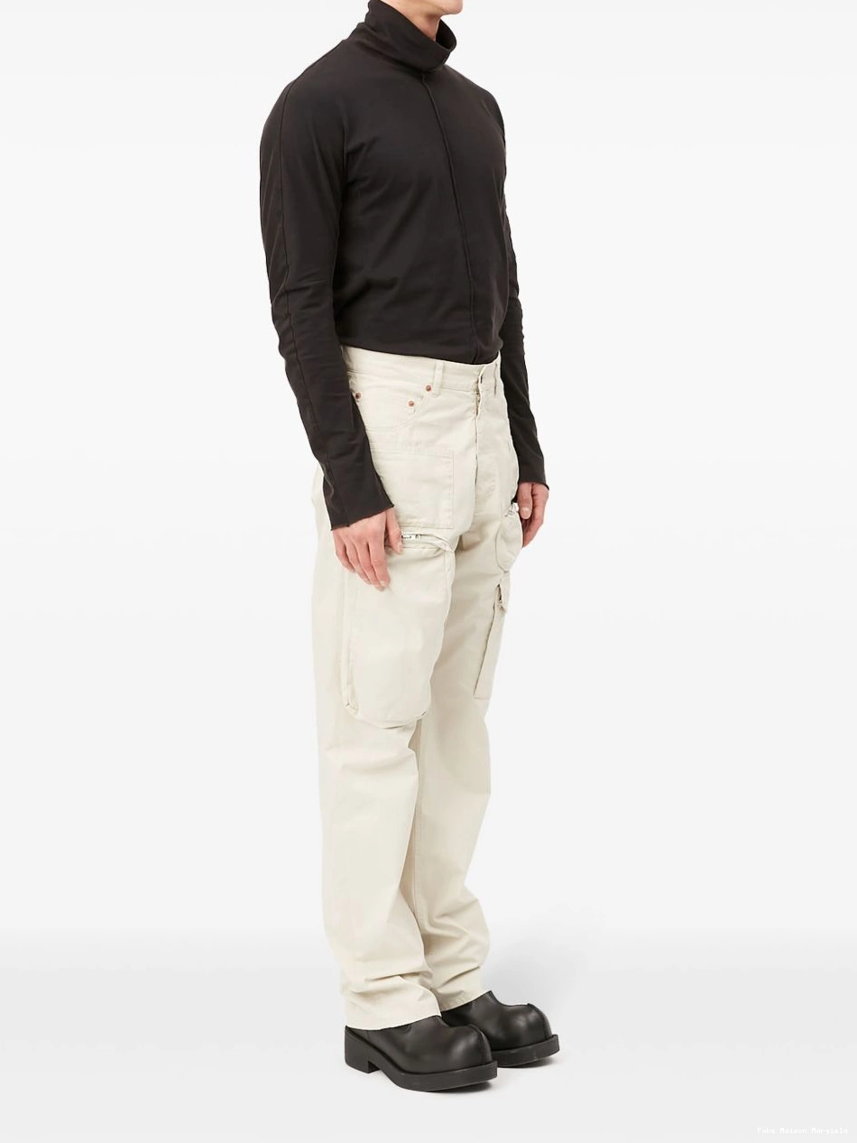 Affordable Maison MM6 trousers Margiela cotton straight-leg Men cargo 0228