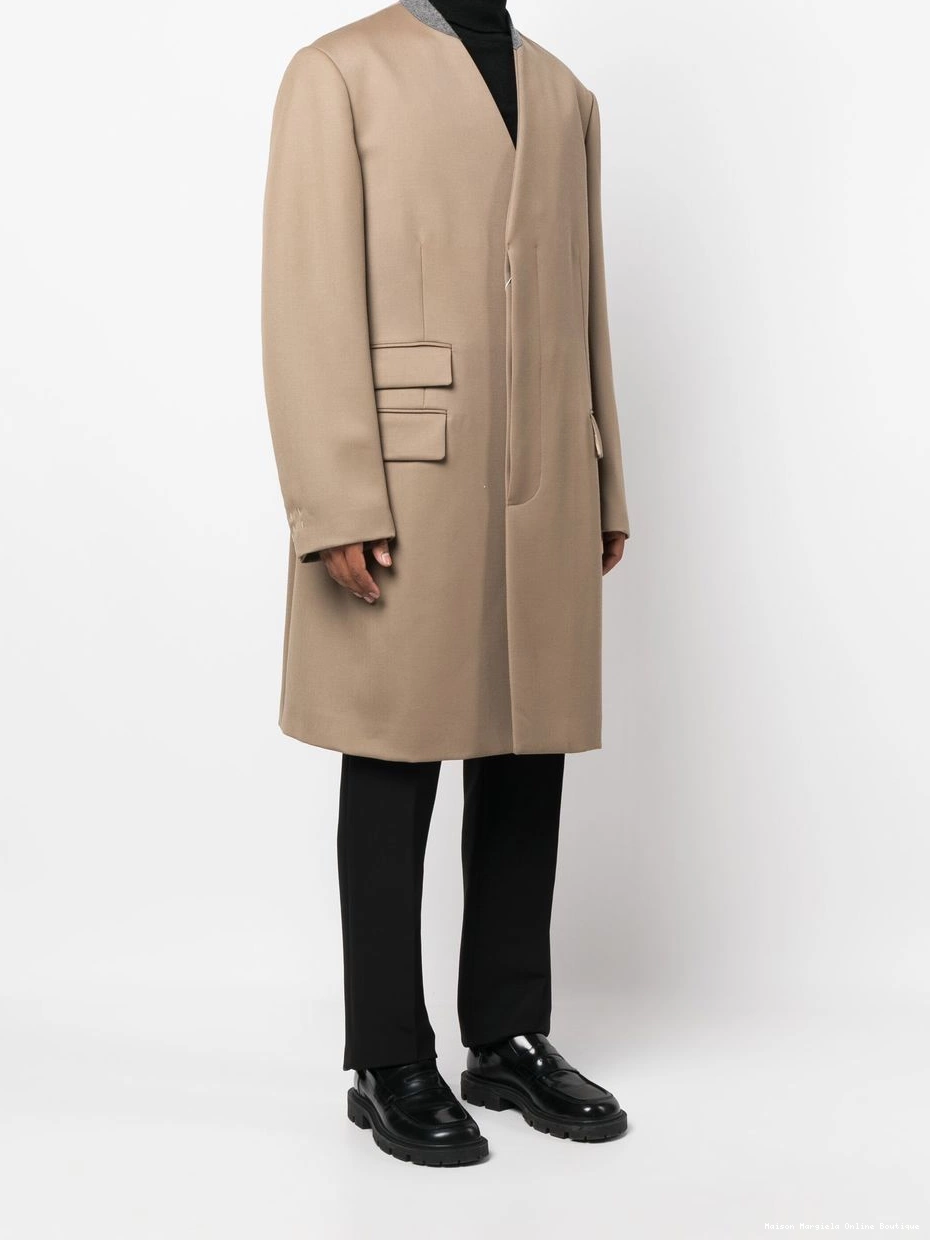 Cheap single-breasted Margiela coat wool Men Cavalry Maison 0222