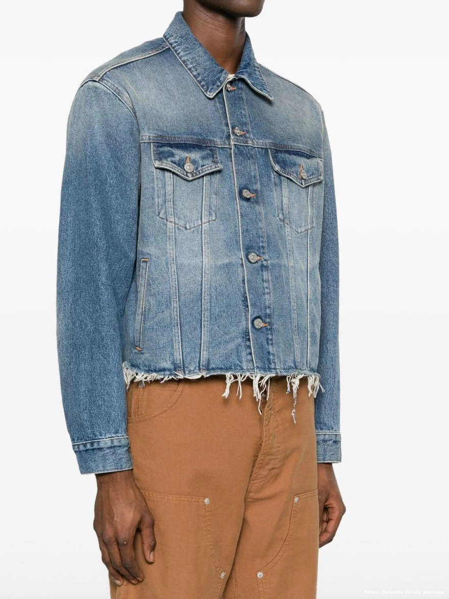 Affordable Maison raw-cut jacket MM6 Men denim Margiela 0217