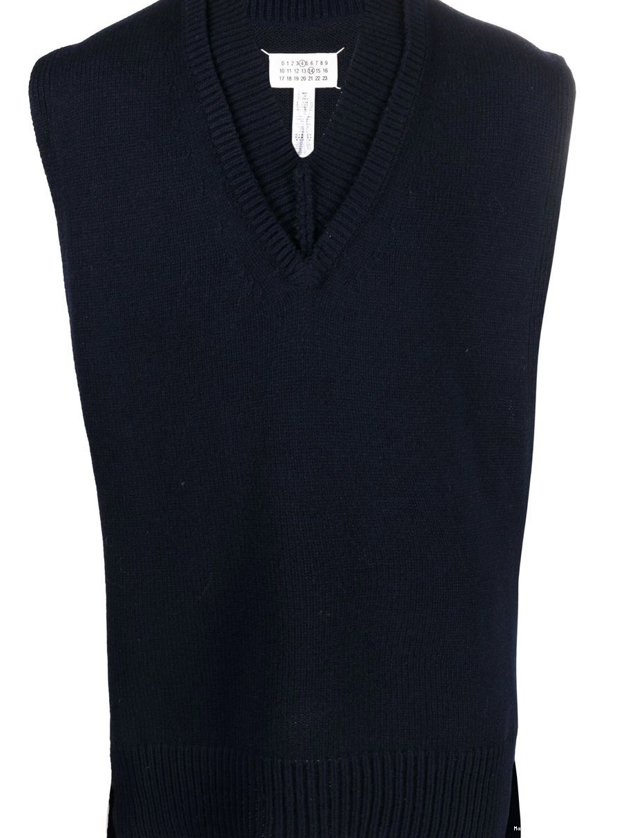 Affordable Maison vest Margiela Men layered V-neck 0210