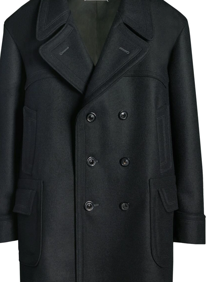 Affordable coat Margiela double-breasted Maison wool-blend Men 0211