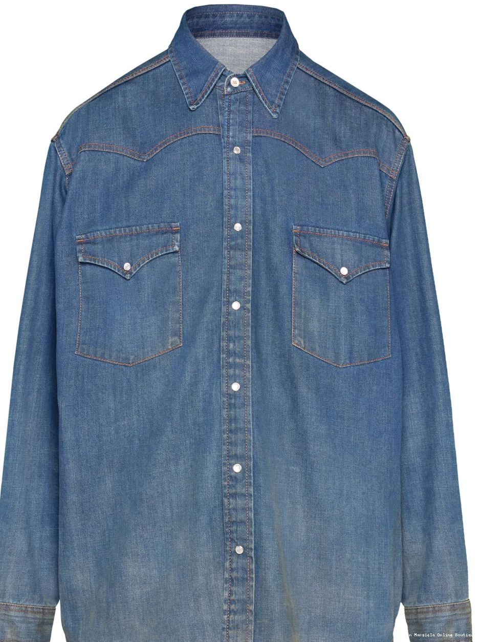 Affordable Americana Maison shirt Men denim Margiela 0213