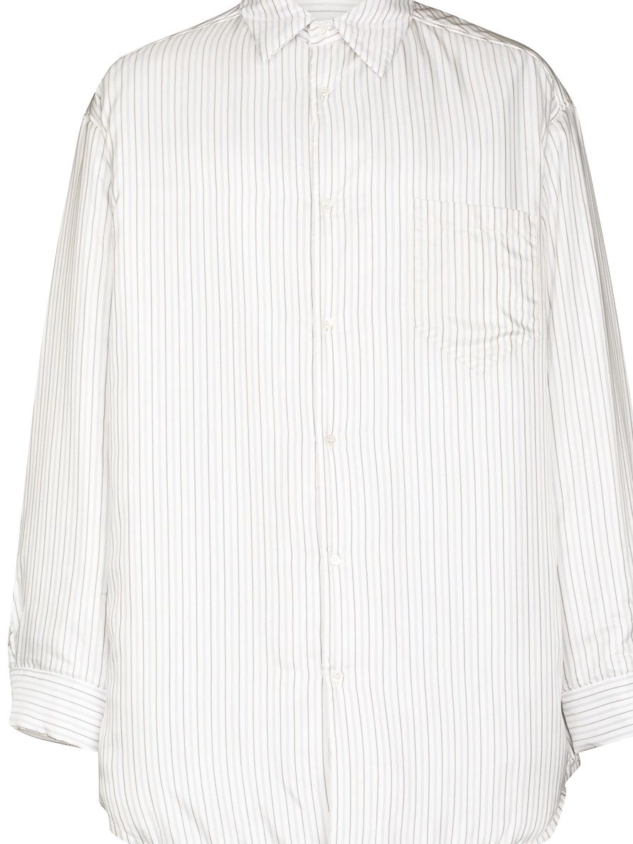 Cheap Maison shirt pinstriped Margiela Men padded 0208