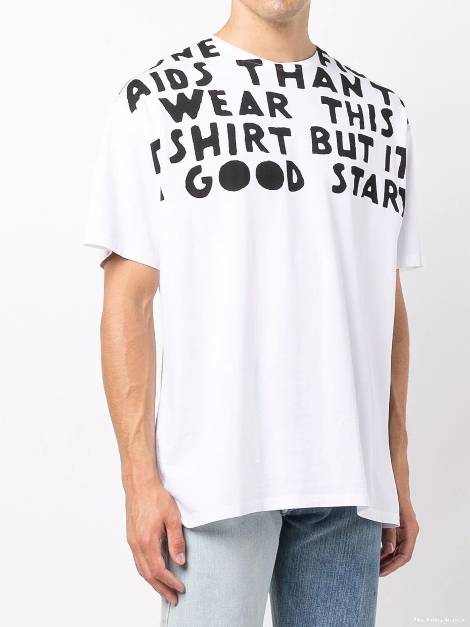 Cheap T-shirt Maison Margiela slogan-print Men 0228