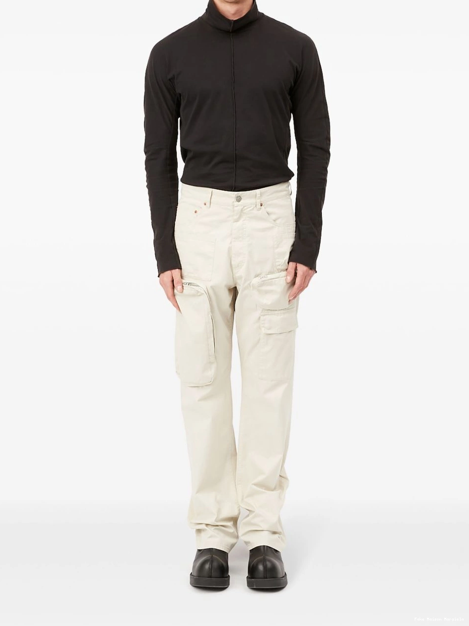 Affordable Maison MM6 trousers Margiela cotton straight-leg Men cargo 0228