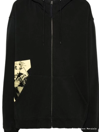 Affordable cotton Men Maison zip hoodie Margiela Invitation 0217