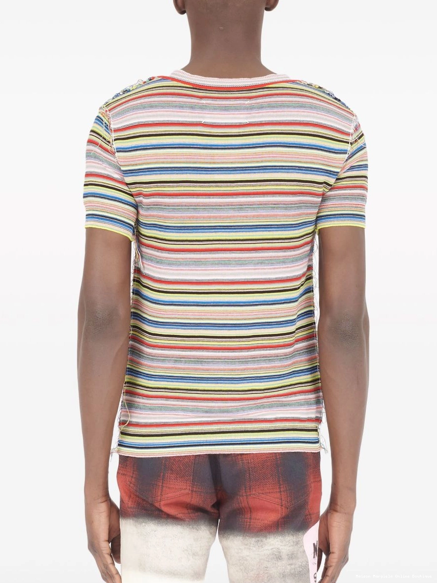 Cheap knitted striped Maison T-shirt Margiela Men 0211