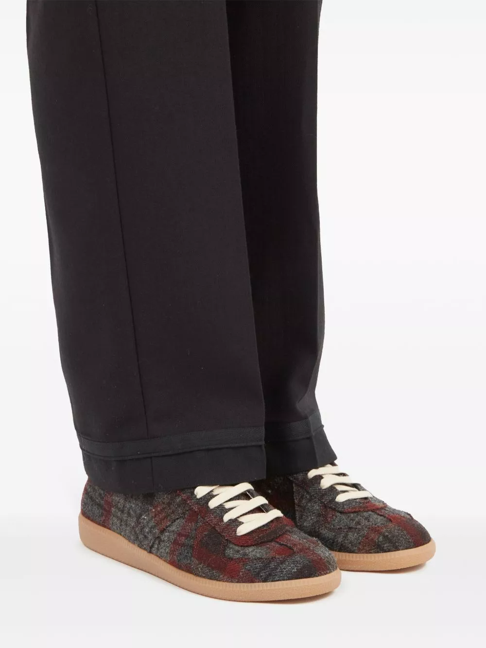 Affordable Maison Margiela Replica plaid wool sneakers Men 0201