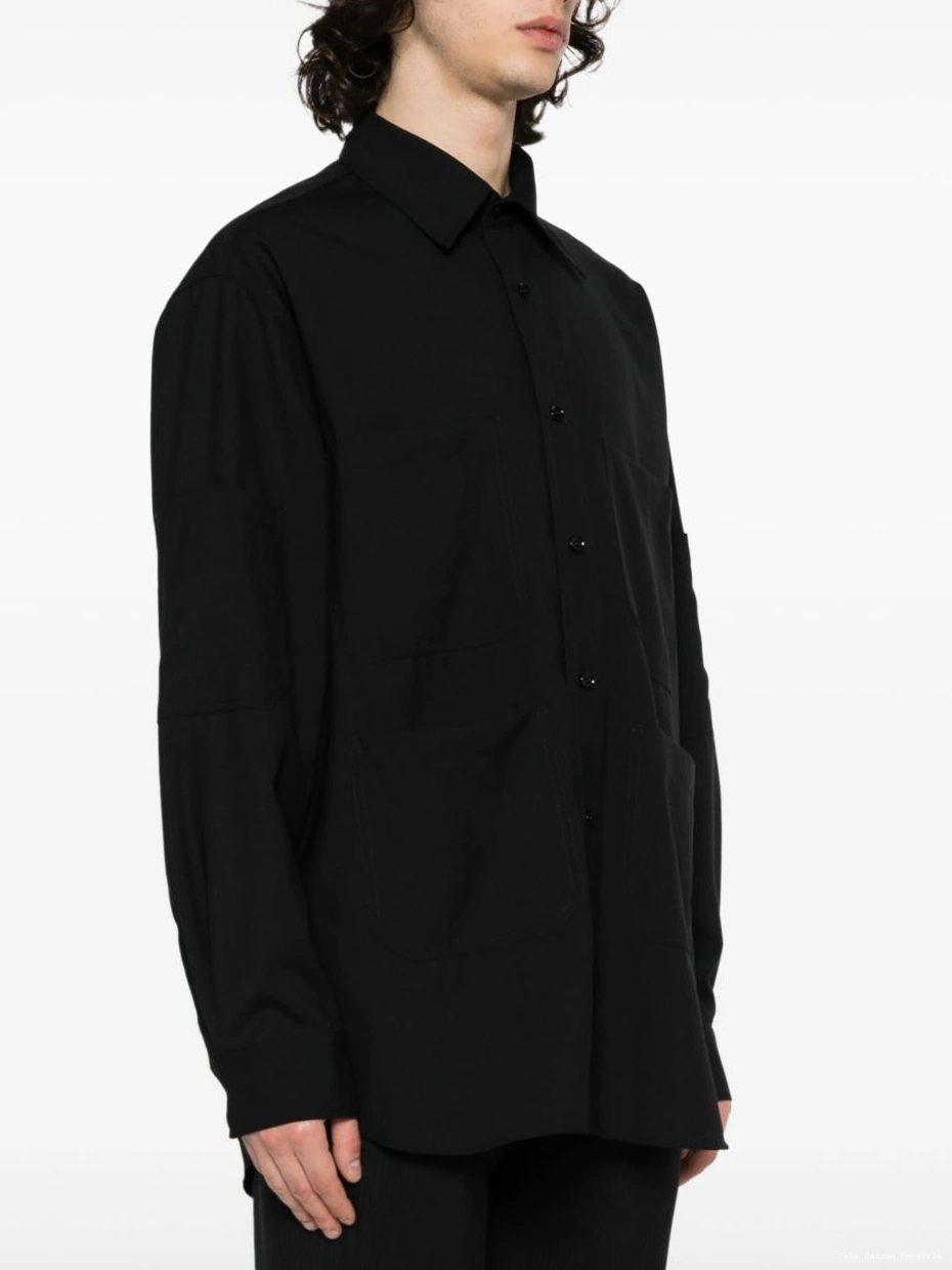 Cheap multi-pockets wool shirt MM6 Men Margiela Maison 0209