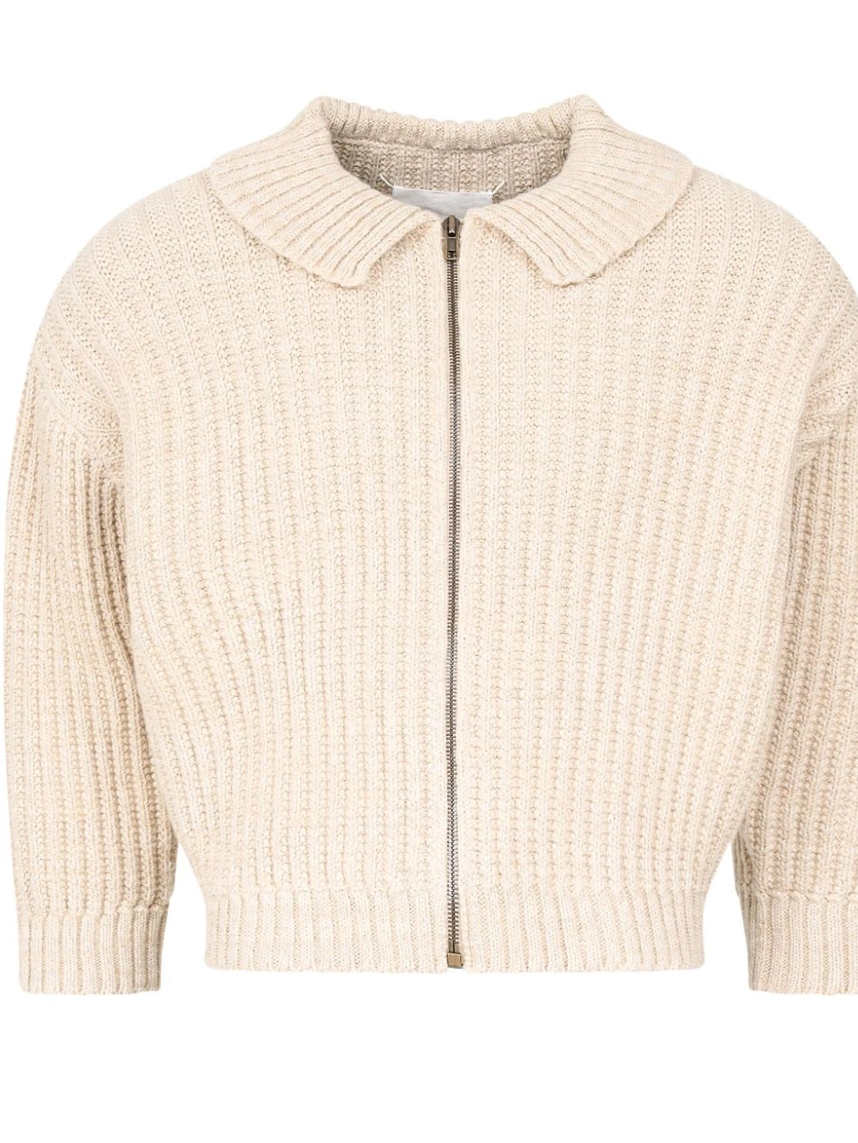 Affordable cardigan zip-up Men Maison Margiela ribbed-knit 0208