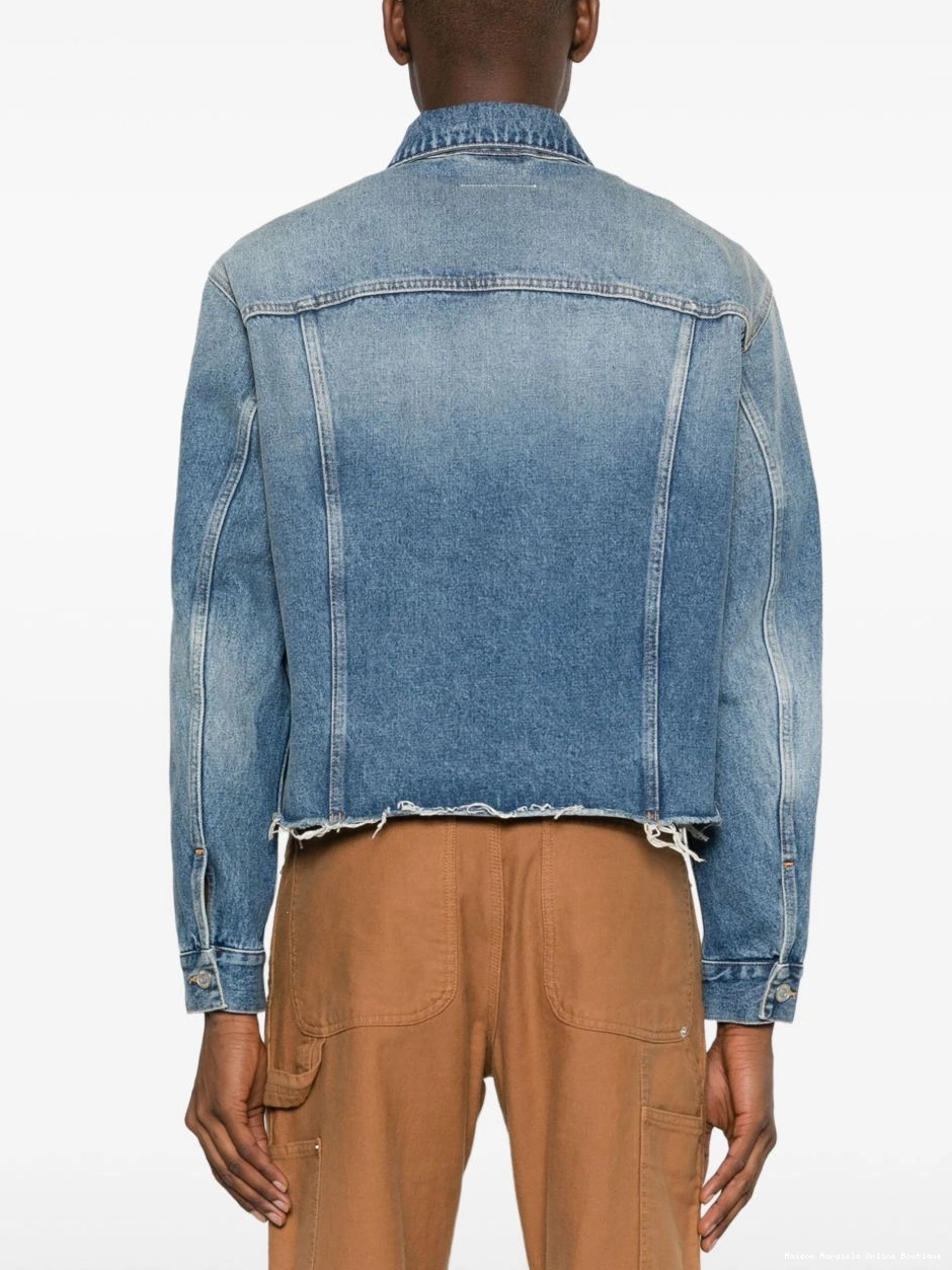 Affordable Maison raw-cut jacket MM6 Men denim Margiela 0217