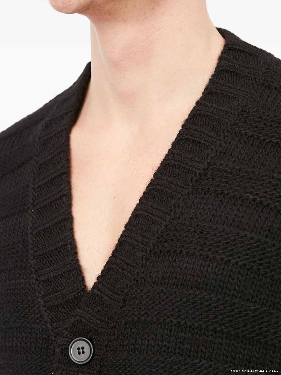 Affordable MM6 Maison V-neck Men knited Margiela cardigan 0216