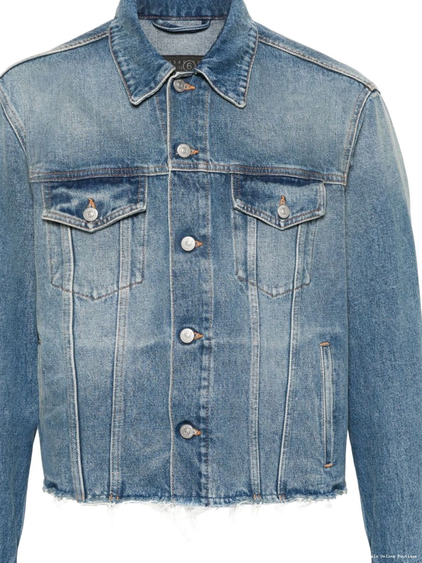 Affordable Maison raw-cut jacket MM6 Men denim Margiela 0217