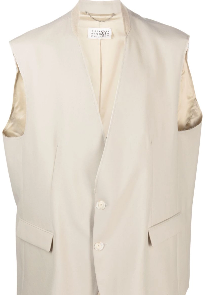 MM6 Margiela button-fastening Men V-neck waistcoat Maison 0307