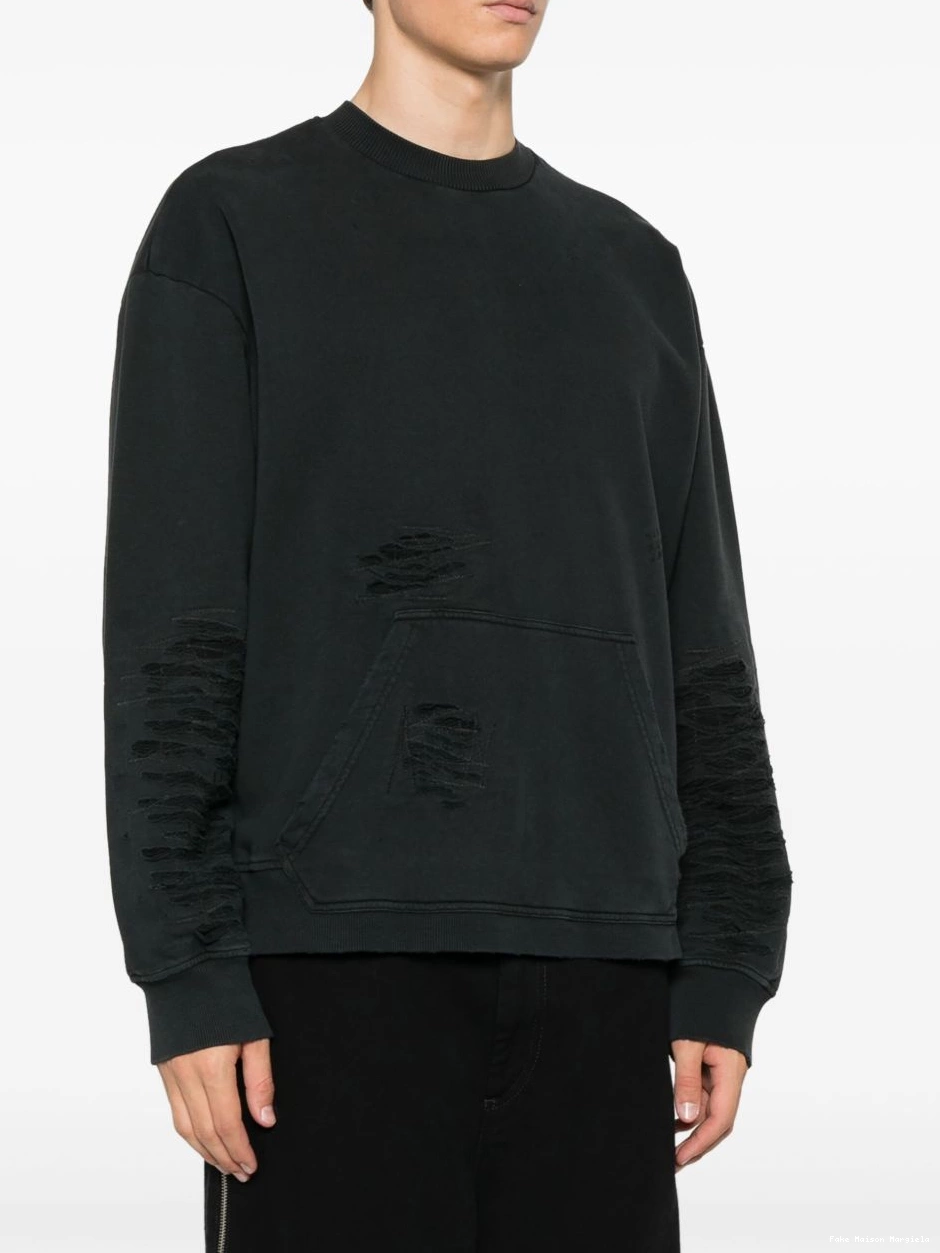 Cheap Men ripped Maison Margiela MM6 sweatshirt 0307