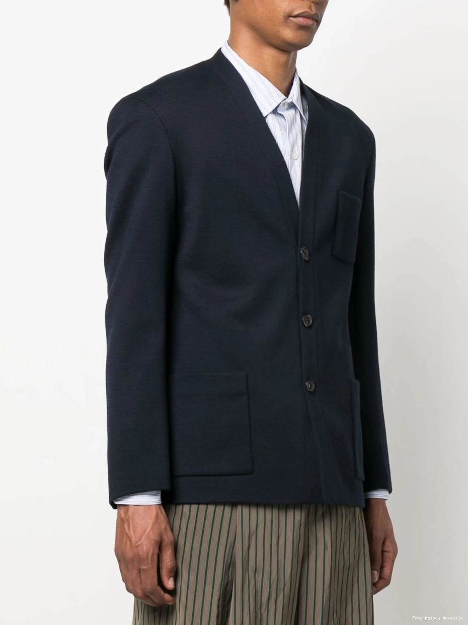 Cheap Men Milano-stitch single-breasted Maison Margiela blazer 0308